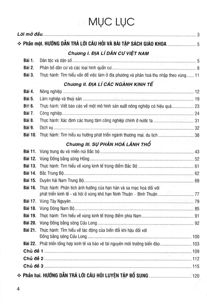 HƯỚNG DẪN TRẢ LỜI CÂU HỎI VÀ BÀI TẬP ĐỊA LÍ LỚP 9 (Bám sát SGK Kết nối tri thức)